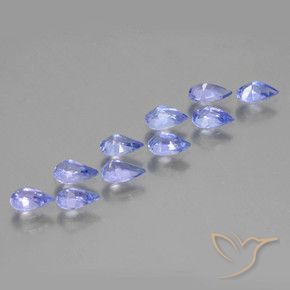 Gemas de Tanzanita Azul medio natural de 2.20 ct, En forma de pera, VS