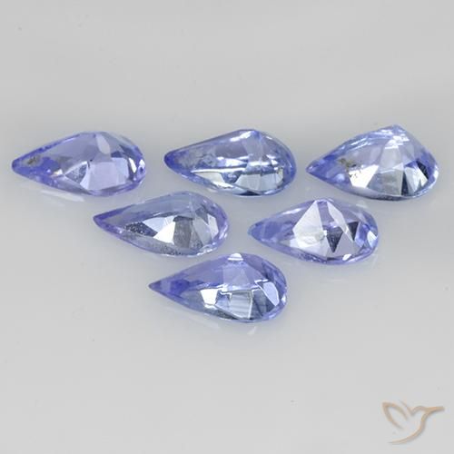 Gemas de tanzanita azul natural de 1,35 ct, en forma de pera, VS