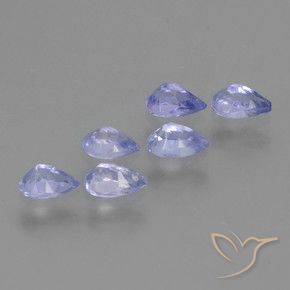 Gemas de Tanzanita Azul medio natural de 1.55 ct, En forma de pera, VS