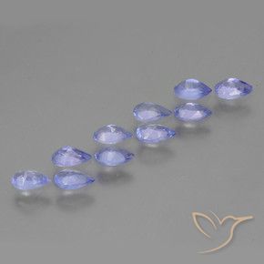 Gemas de Tanzanita Violeta azulado natural de 2.01 ct, En forma de pera, VS