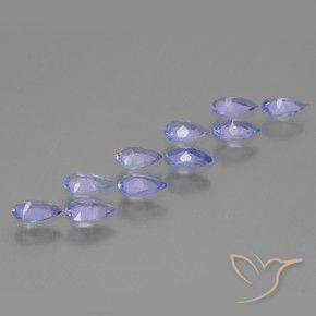 Gemas de Tanzanita Violeta azulado natural de 1.78 ct, En forma de pera, VS