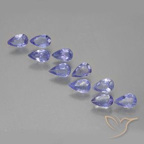 Gemas de Tanzanita Violeta real natural de 1.80 ct, En forma de pera, VS