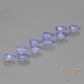 Gemas de Tanzanita Violeta real natural de 1.80 ct, En forma de pera, VS