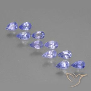 Gemas de Tanzanita Violeta medio natural de 2.21 ct, En forma de pera, VS
