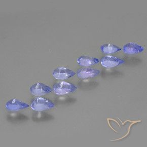 Gemas de Tanzanita Violeta medio natural de 2.21 ct, En forma de pera, VS