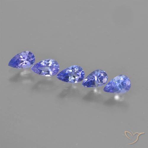 1.21ctw Natural Azul violeta intenso Tanzanita, En forma de pera, VS