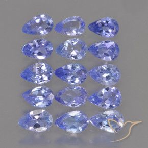 Gemas de Tanzanita Azul violeta intenso natural de 2.41 ct, En forma de pera, VS
