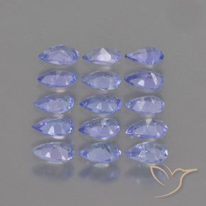 Gemas de Tanzanita Azul violeta intenso natural de 2.41 ct, En forma de pera, VS