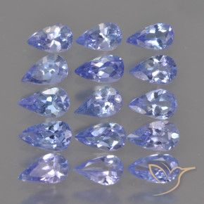 Gemas de Tanzanita Azul violeta intenso natural de 2.48 ct, En forma de pera, VS