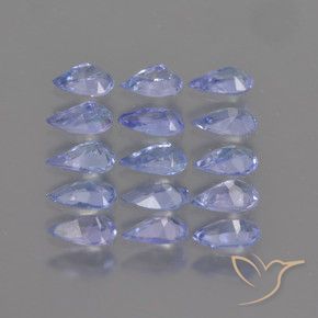 Gemas de Tanzanita Azul violeta intenso natural de 2.48 ct, En forma de pera, VS