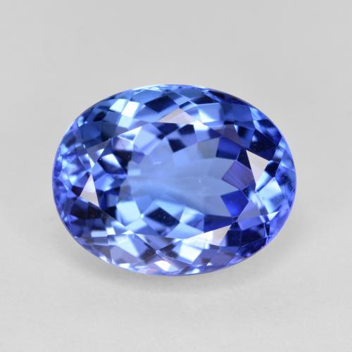 tanzanita Azul aciano claro natural de 6.49 ct, Corte Óvalo, VVS