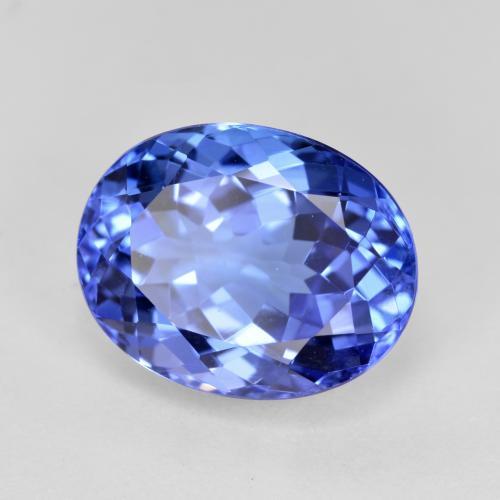 tanzanita Azul aciano claro natural de 6.49 ct, Corte Óvalo, VVS