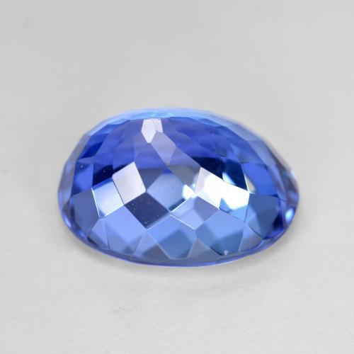 tanzanita Azul aciano claro natural de 6.49 ct, Corte Óvalo, VVS