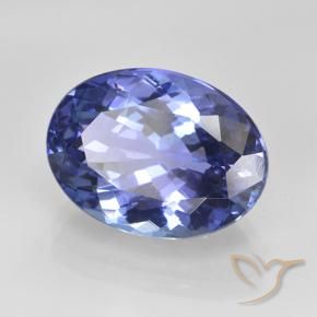 Tanzanita Azul marino medio natural de 6.82 ct, Ovalada, VVS