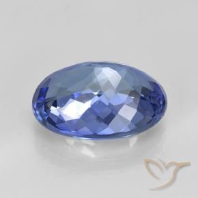 Tanzanita Azul marino medio natural de 6.82 ct, Ovalada, VVS