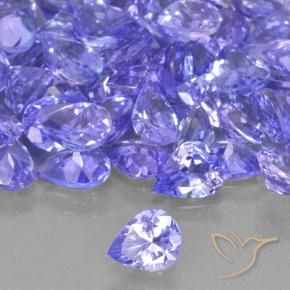 Tanzanita Azul violeta natural de 0.30 ct, En forma de pera, VVS-VS