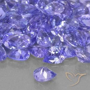 Tanzanita Azul violeta natural de 0.30 ct, En forma de pera, VVS-VS
