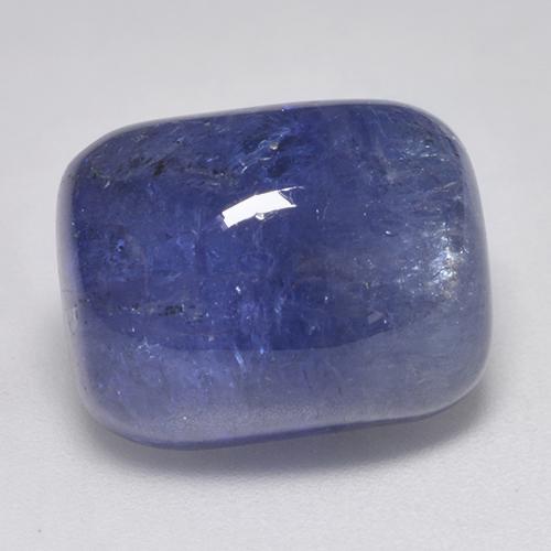 Tanzanita azul natural de 18,34 ct, corte cojín, translúcido