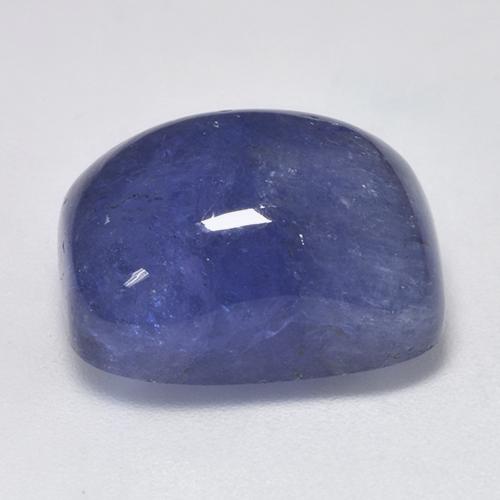 Tanzanita azul natural de 18,34 ct, corte cojín, translúcido