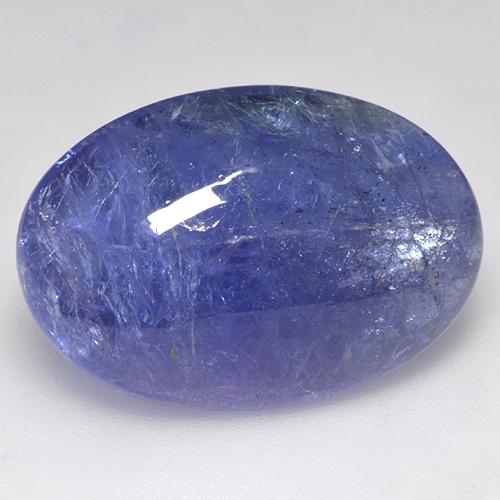 Tanzanita azul natural de 18,74 ct, corte óvalo, translúcido
