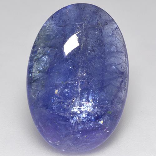 Tanzanita azul natural de 18,74 ct, corte óvalo, translúcido