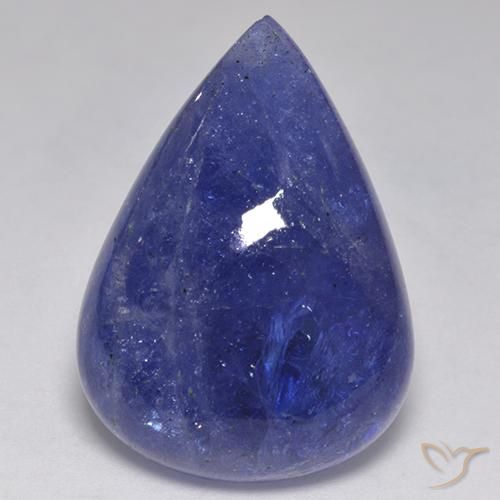 Tanzanita Azul egipcio intenso natural de 44.99 ct, En forma de pera, Translúcido