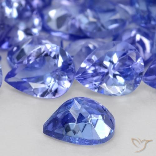 Tanzanita Azul intenso natural de 0.29 ct, En forma de pera, VS