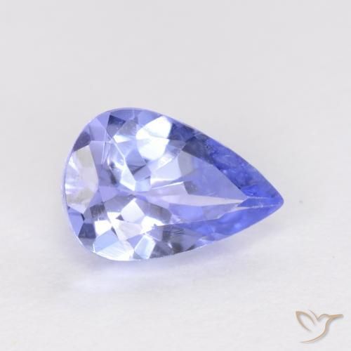 Tanzanita Azul violeta natural de 0.47 ct, En forma de pera, VS