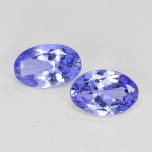 Gemas de tanzanita Azul violeta intenso natural de 1.02 ct, Corte Óvalo, VVS-VS