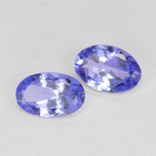 Gemas de tanzanita Azul violeta intenso natural de 1.02 ct, Corte Óvalo, VVS-VS