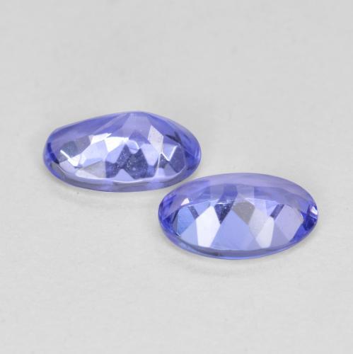 Gemas de tanzanita Azul violeta intenso natural de 1.02 ct, Corte Óvalo, VVS-VS