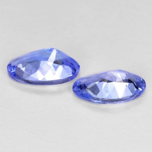 Gemas de tanzanita Azul natural de 0.68 ct, Corte Óvalo, VS