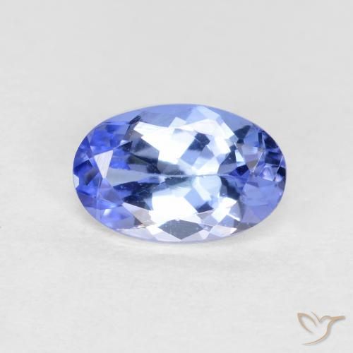 Tanzanita azul natural de 0,51 ct, corte óvalo, VS