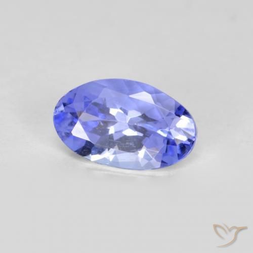 Tanzanita Azul medio natural de 0.39 ct, Ovalada, VS