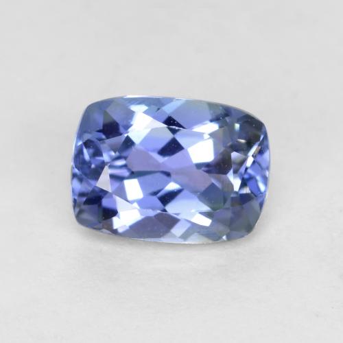 Tanzanita azul natural de 0,63 ct, corte cojín, VVS-VS