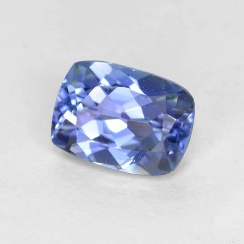 Tanzanita azul natural de 0,63 ct, corte cojín, VVS-VS