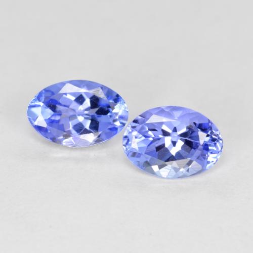 Gemas de tanzanita azul natural de 0,92 ct, corte óvalo, VVS-VS