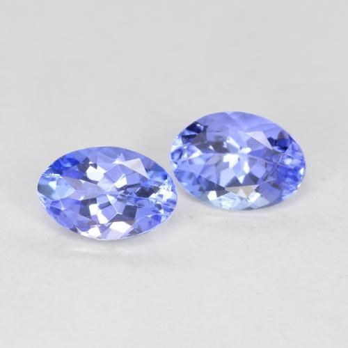 Gemas de tanzanita azul natural de 0,92 ct, corte óvalo, VVS-VS