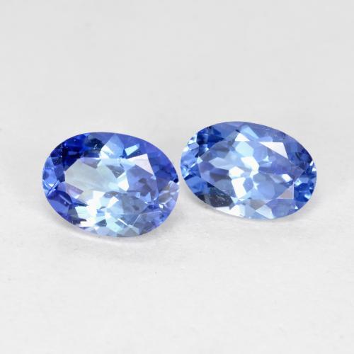 Gemas de tanzanita azul natural de 1,12 ct, corte óvalo, VVS-VS