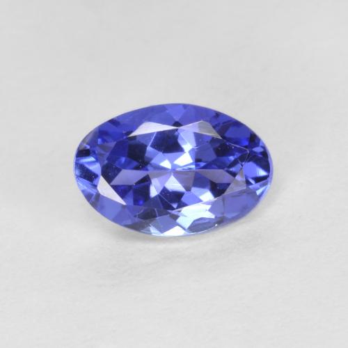 Tanzanita azul natural de 0,42 ct, corte óvalo, VVS-VS
