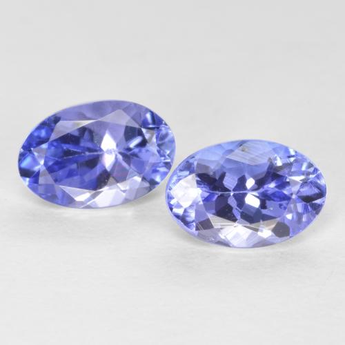 Gemas de tanzanita Azul violeta intenso natural de 1.08 ct, Corte Óvalo, VS