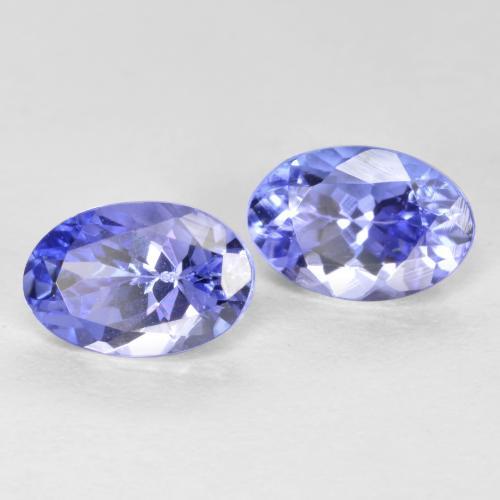Gemas de tanzanita Azul violeta intenso natural de 1.08 ct, Corte Óvalo, VS
