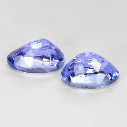 Gemas de tanzanita Azul violeta intenso natural de 1.08 ct, Corte Óvalo, VS