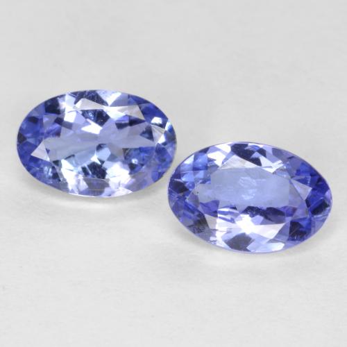 Gemas de tanzanita azul natural de 0,98 ct, corte óvalo, VS