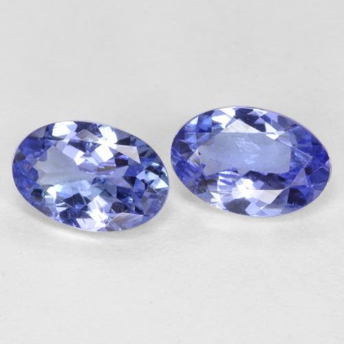 Gemas de tanzanita azul natural de 0,98 ct, corte óvalo, VS