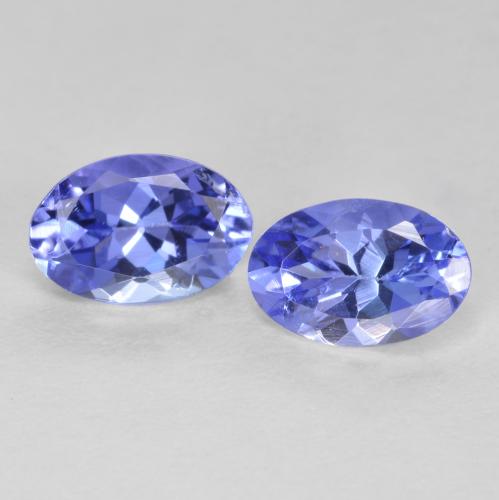Gemas de tanzanita Azul violeta intenso natural de 0.92 ct, Corte Óvalo, VS