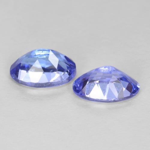 Gemas de tanzanita Azul violeta intenso natural de 0.92 ct, Corte Óvalo, VS