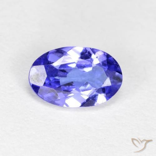 tanzanita Azul violeta intenso natural de 0.45 ct, Corte Óvalo, VS