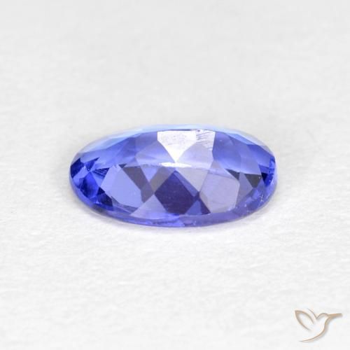 tanzanita Azul violeta intenso natural de 0.45 ct, Corte Óvalo, VS