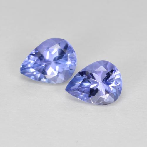 Gemas de tanzanita Azul violeta intenso natural de 0.72 ct, En forma de pera, VS